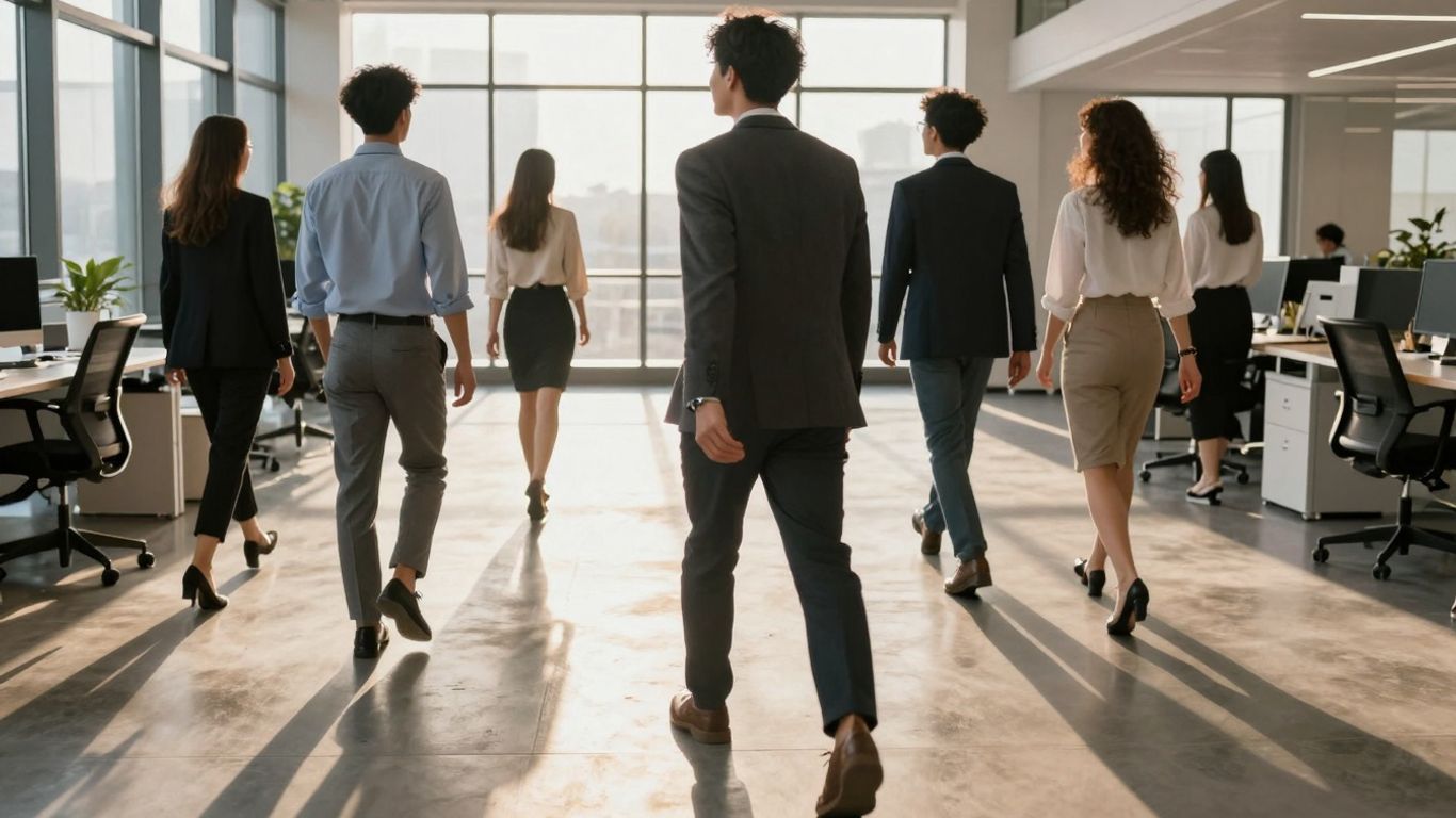 Professionals moving forward towards a brighter future.