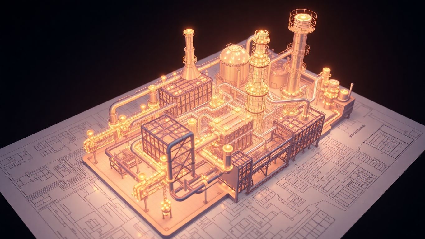 Scan to BIM refinery and utility operations digital model.