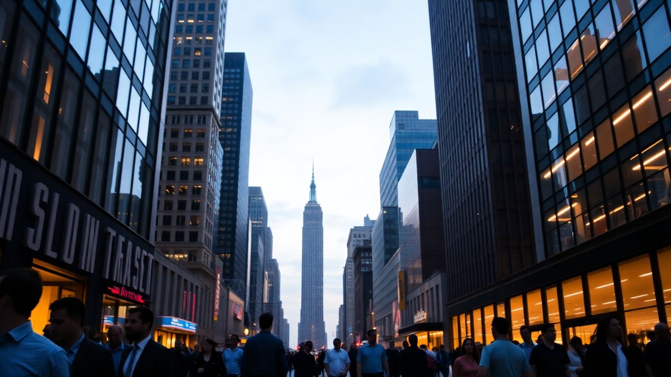 NYC skyline with professionals, marketing opportunities