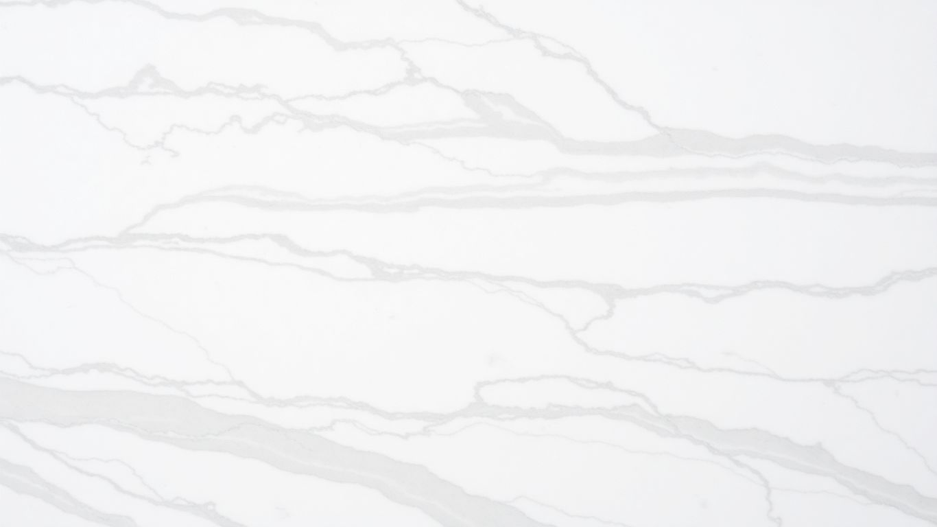 Calacatta marble tile with gray and gold veining.
