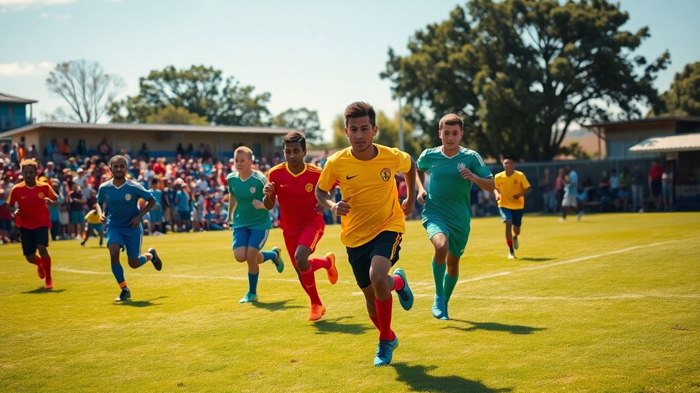 Mornington Soccer Club players in action on the field.