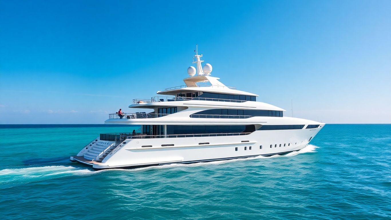 Cloudbreak superyacht sailing on a calm turquoise sea.