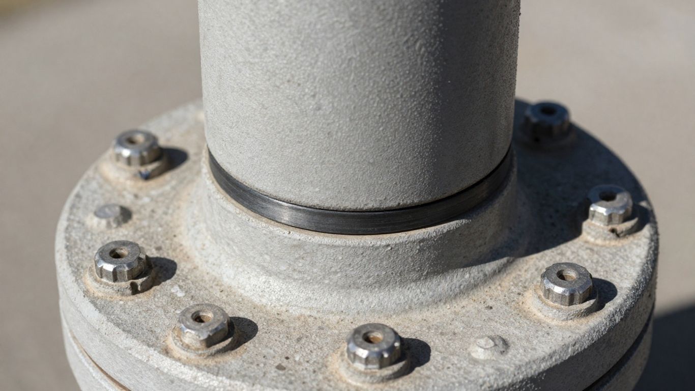 Intact well seal on a water wellhead.