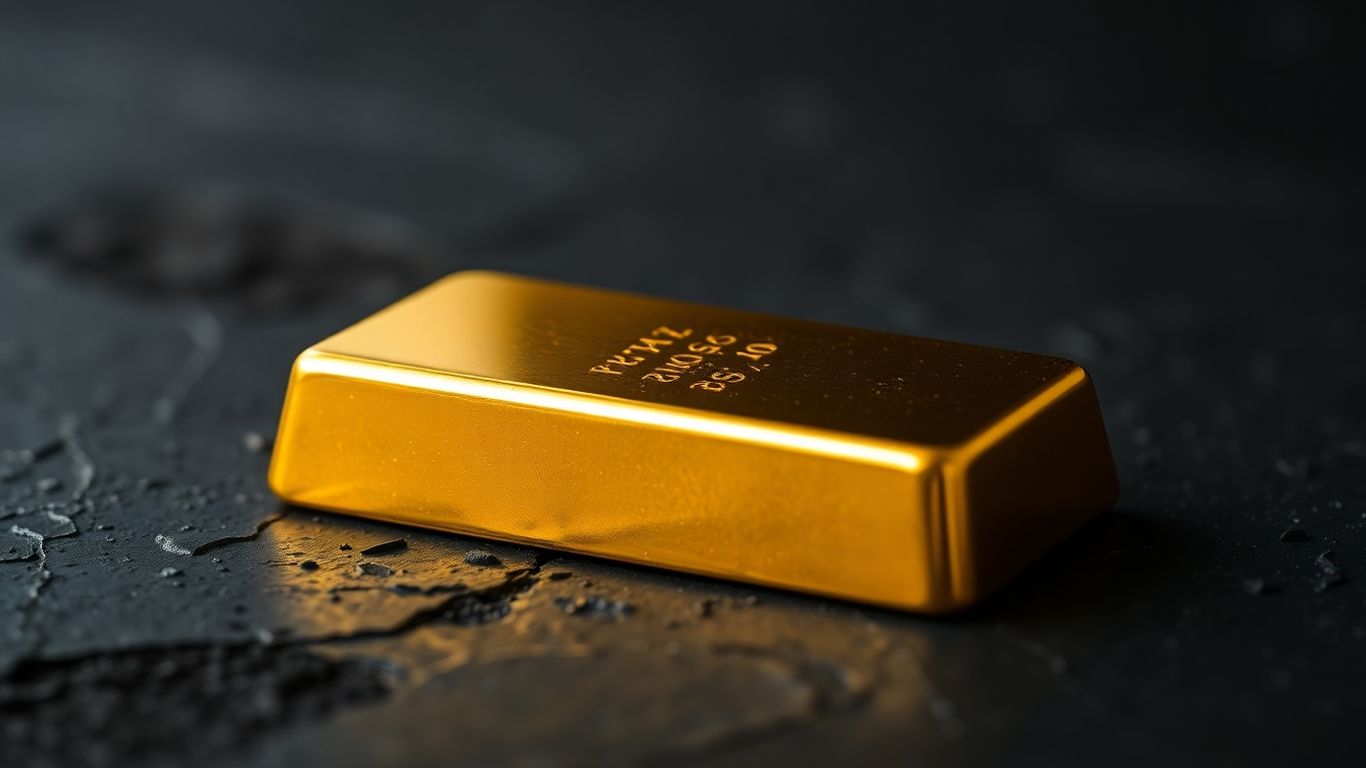 深色背景上的金条。