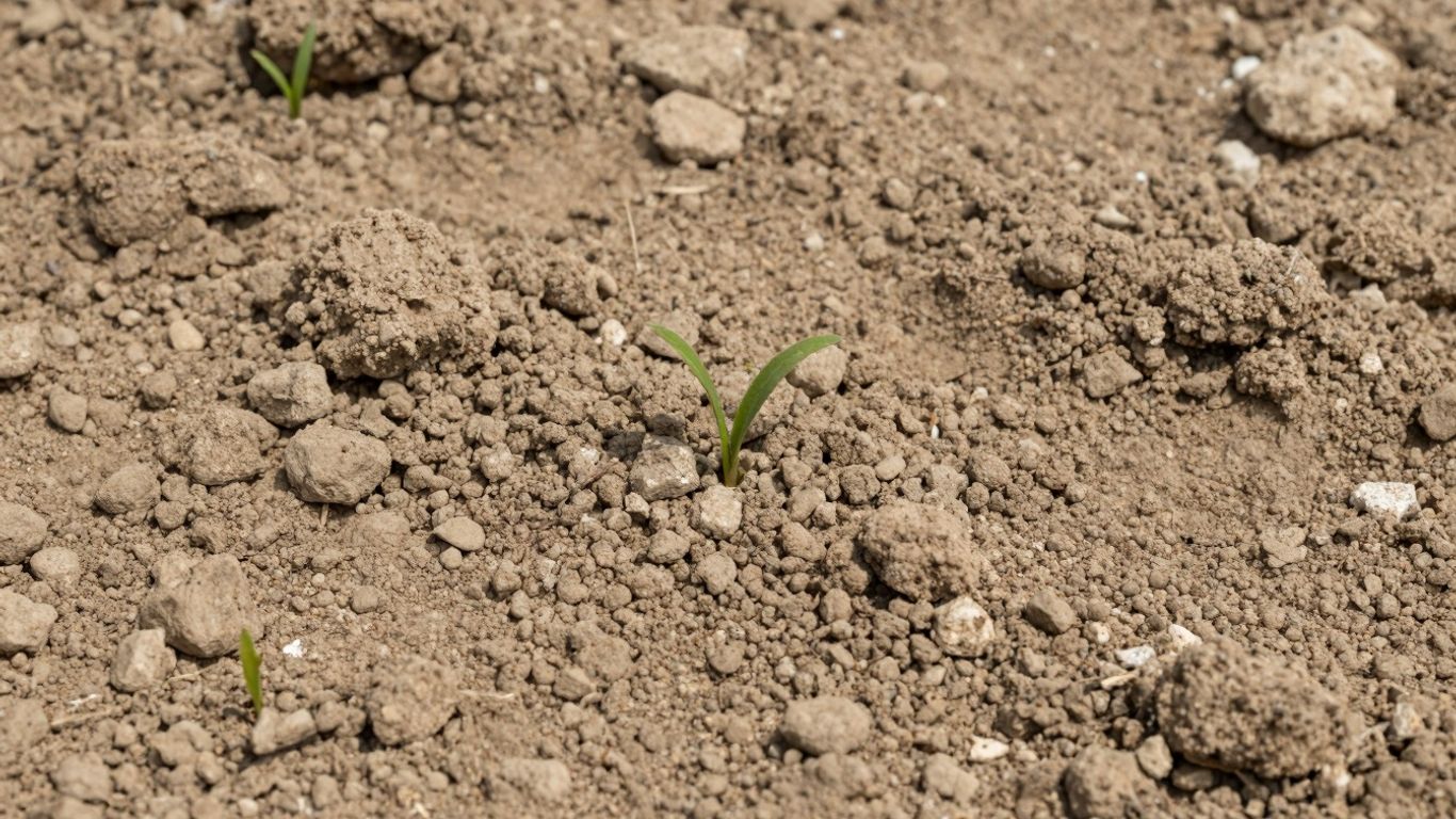 Solo calcário com plantas verdes crescendo