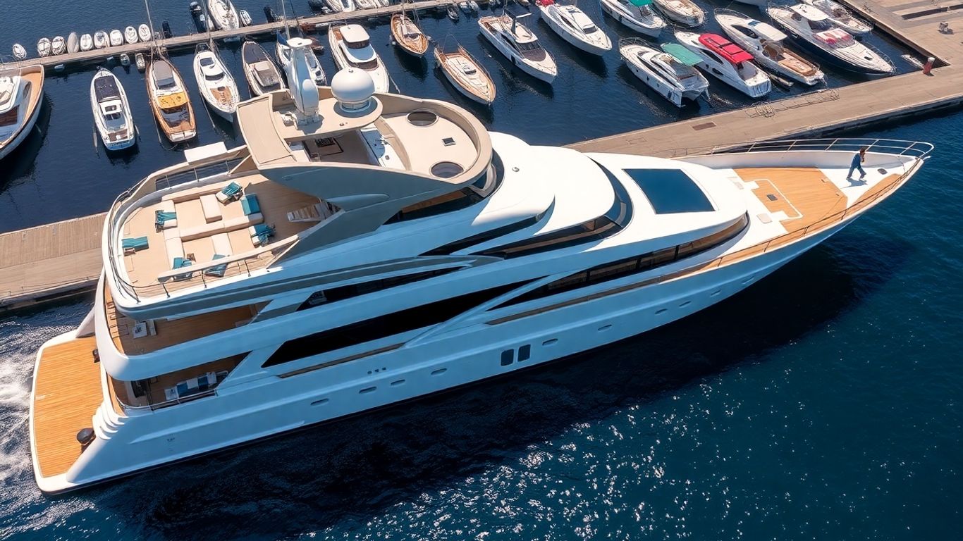 Parsifal III yacht exterior aerial showing staterooms