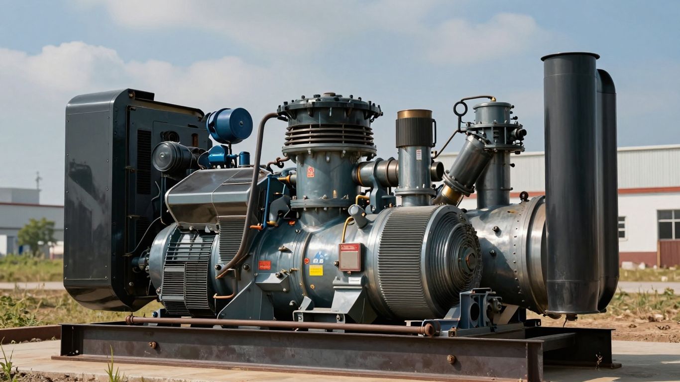 Diesel generator powering AI data centers.