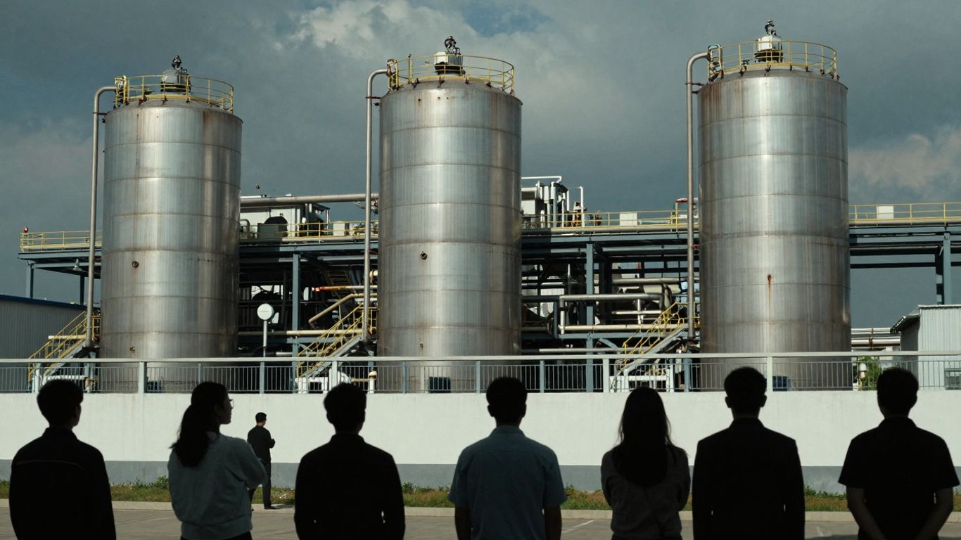 Michigan battery plant with security concerns and economic debate.