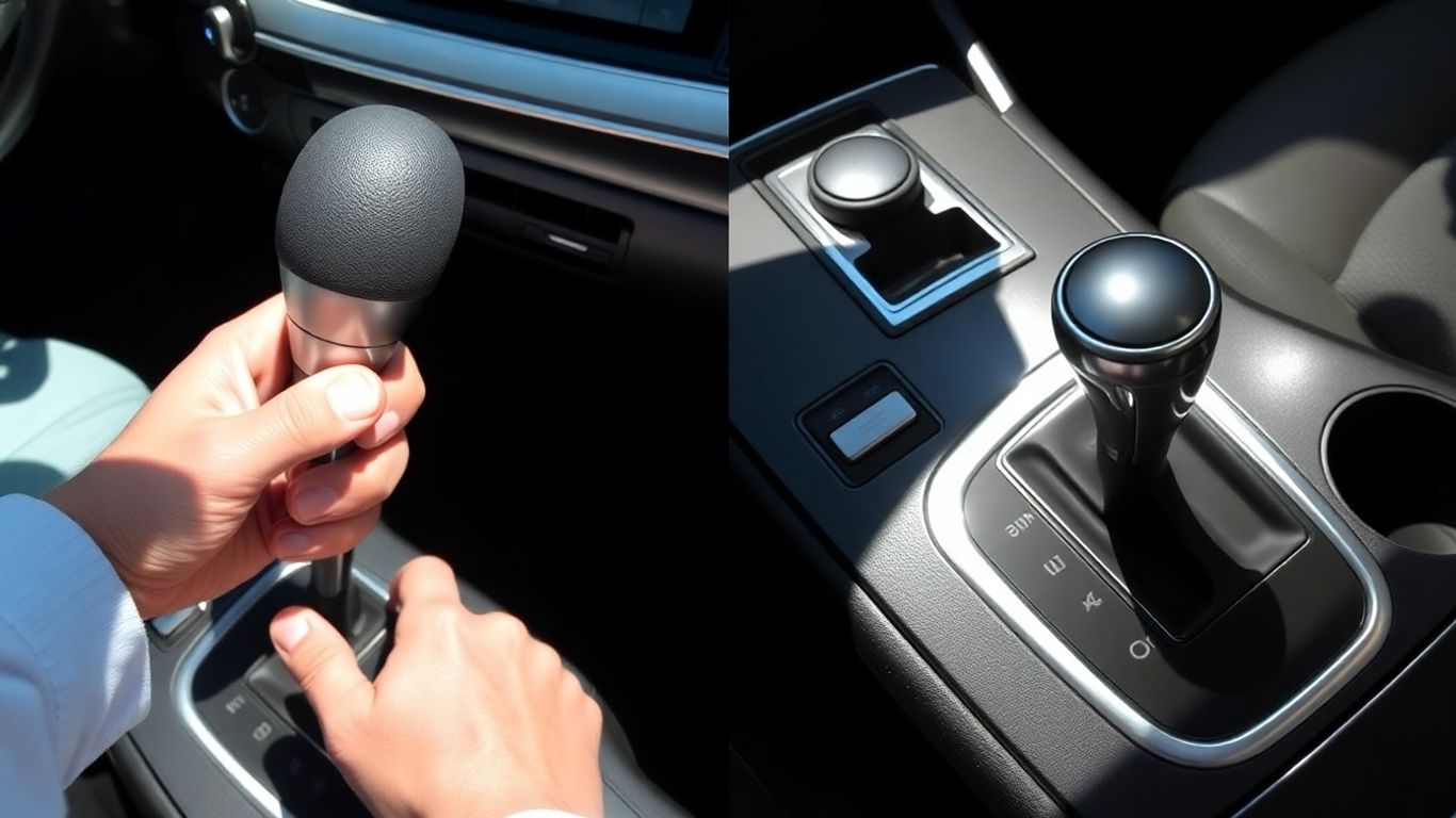 Manual and automatic gear shifts in cars