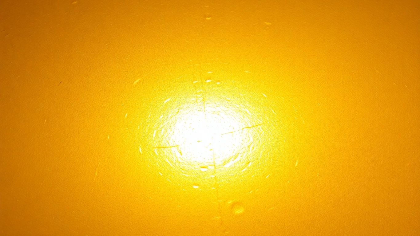 Superficie metálica dorada con reflejos luminosos.