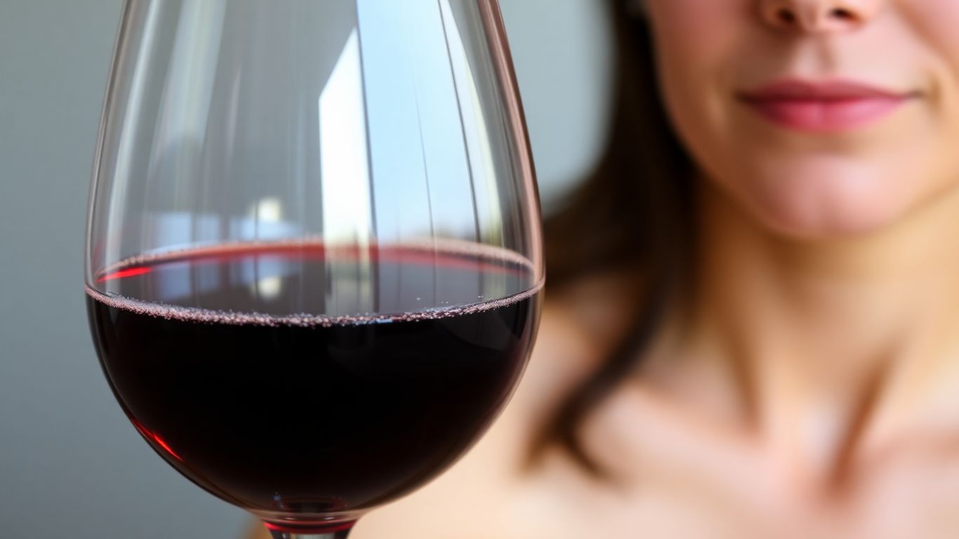 Glass of Toddy wine with glowing skin in background.