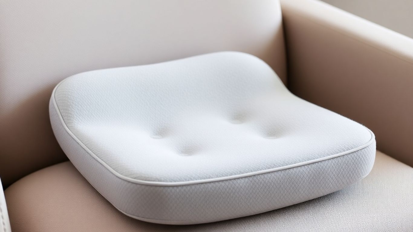 Almofada ortopédica de assento em close-up.
