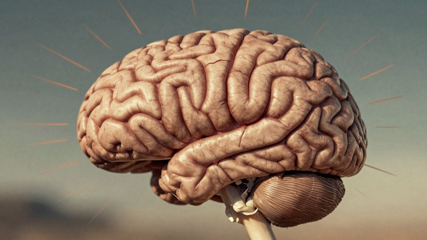 Gehirn mit Stresslinien