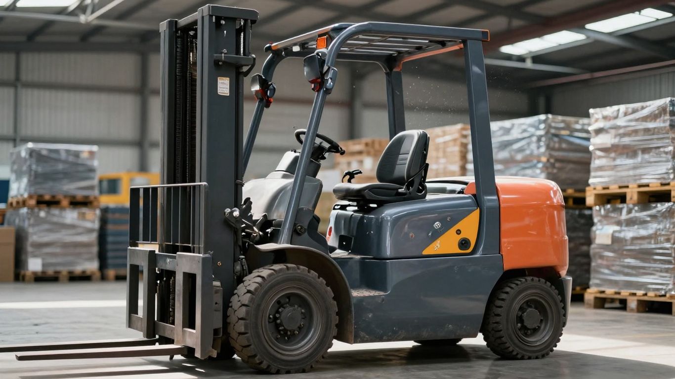 รถโฟล์คลิฟท์ในคลังสินค้า