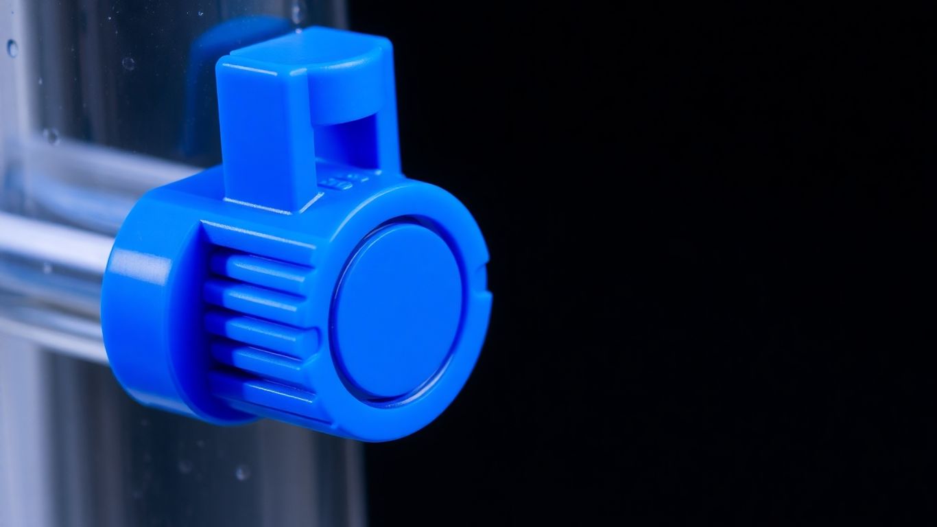 Tamper-evident seal on a water pipe.