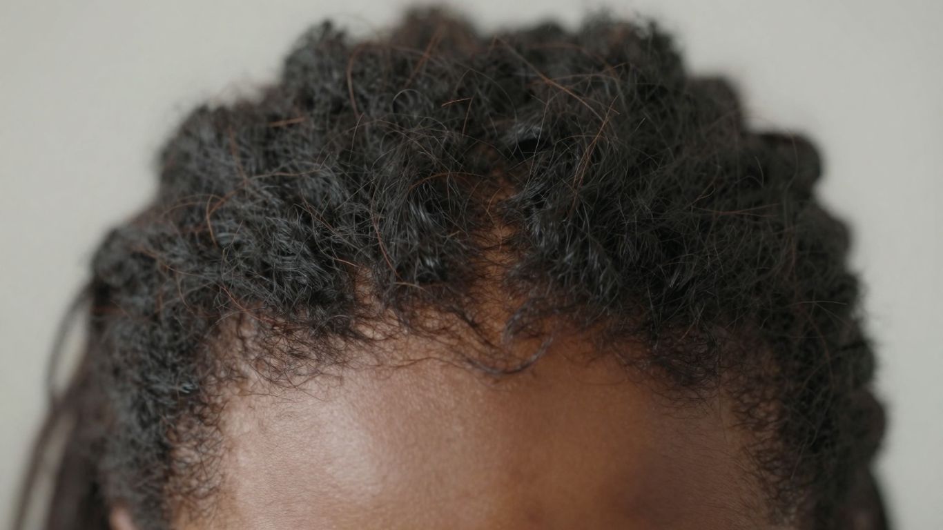 Scalp with new hair growth emerging.