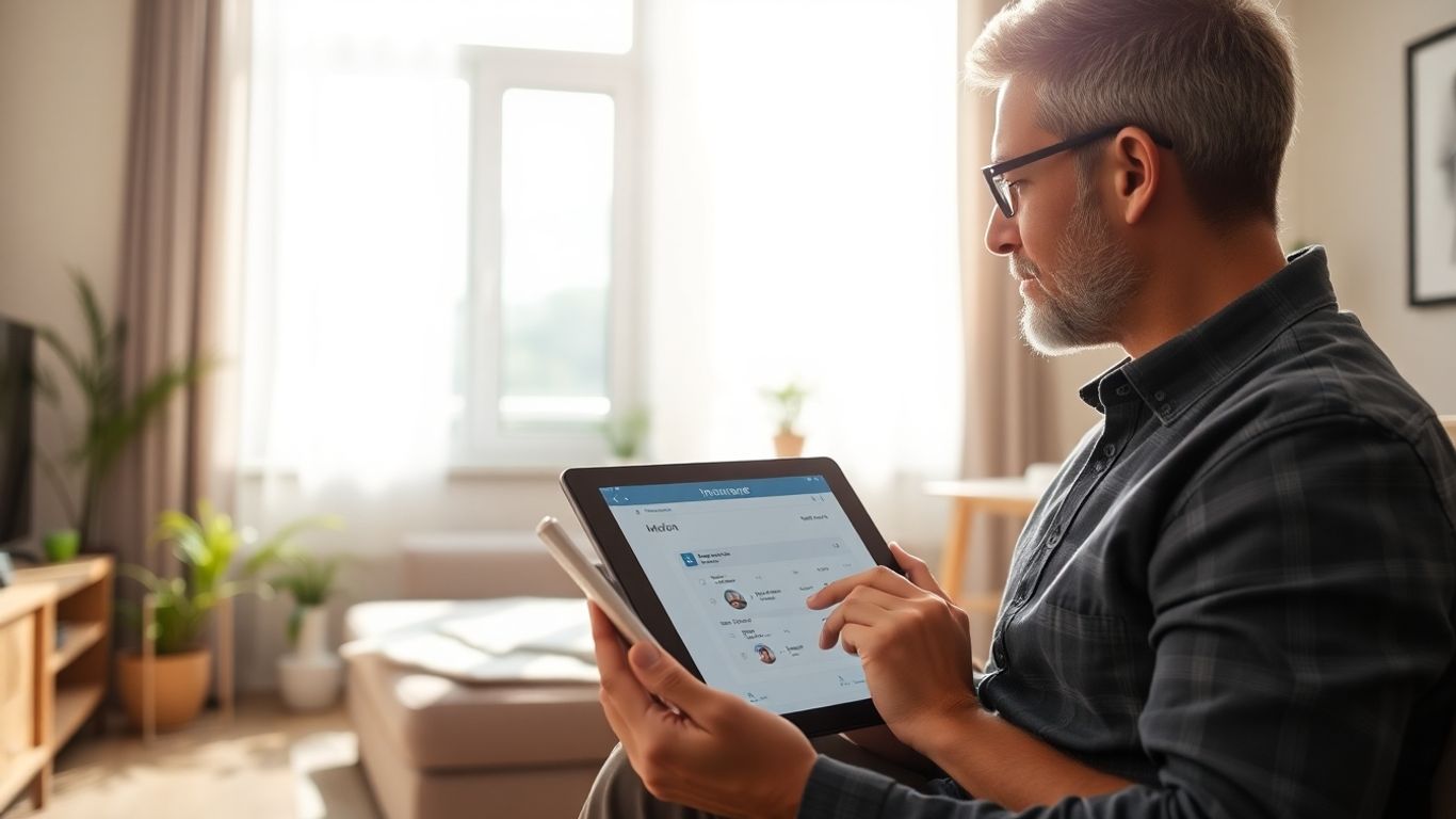 Persona eligiendo seguro de hogar en 2025.