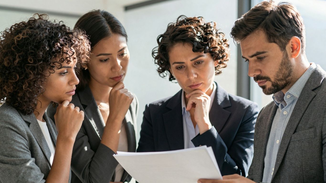 Analyzing promoter data in a professional meeting.