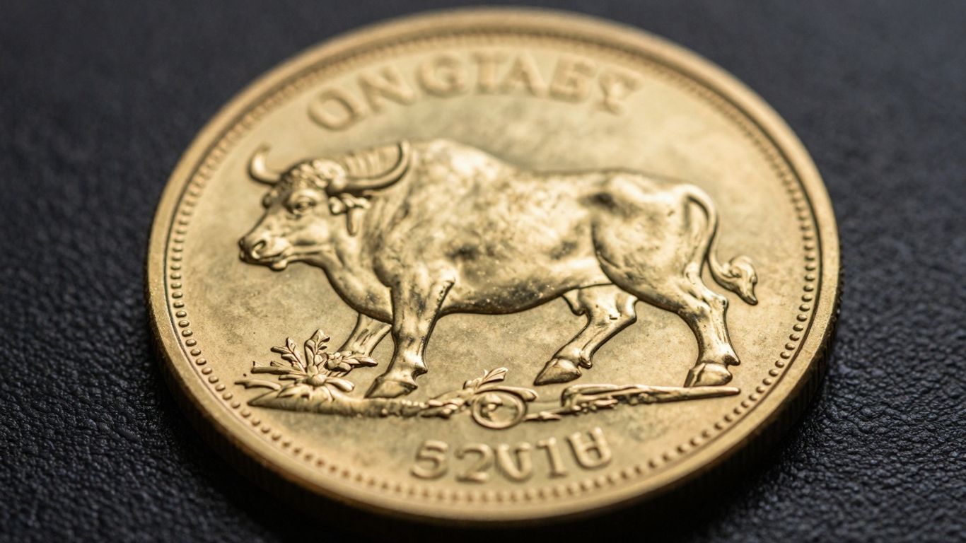 Gold Buffalo coin detail
