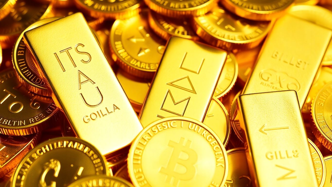 闪亮的金条和金币