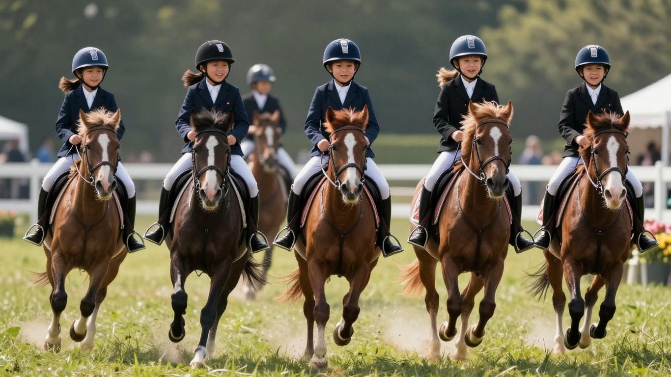 Children riding horses at Park Ridge Pony Club event.
