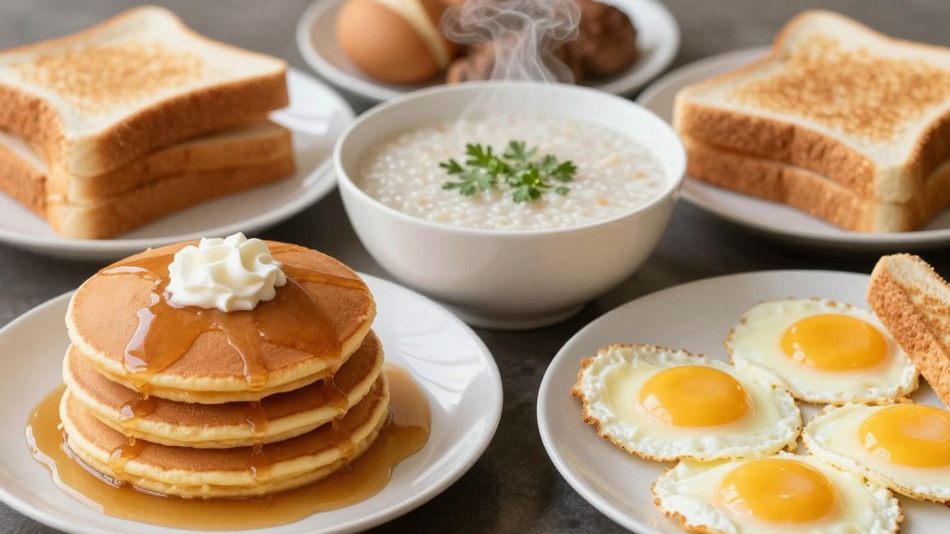 Mese cu mic dejun tradițional din diferite culturi.