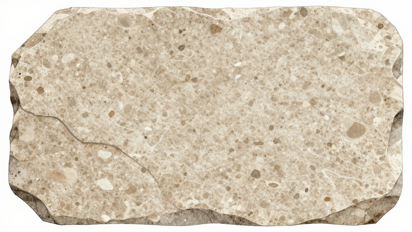 Textured travertine stone surface sketch
