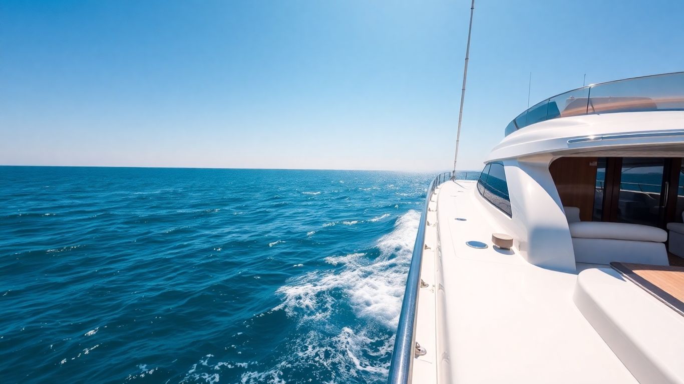 Luxurious yacht sailing on sparkling Adriatic Sea, Croatia.