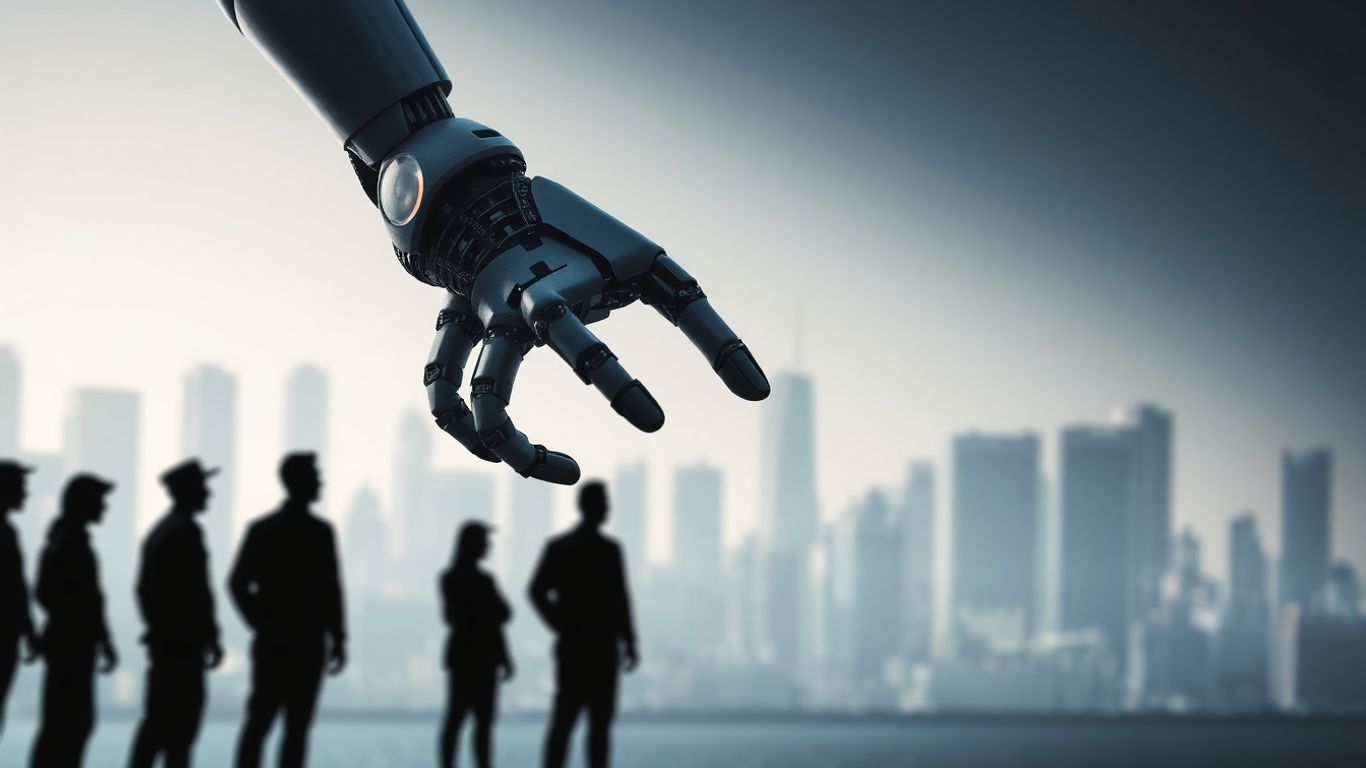 Robotic hand threatens human jobs in UK.