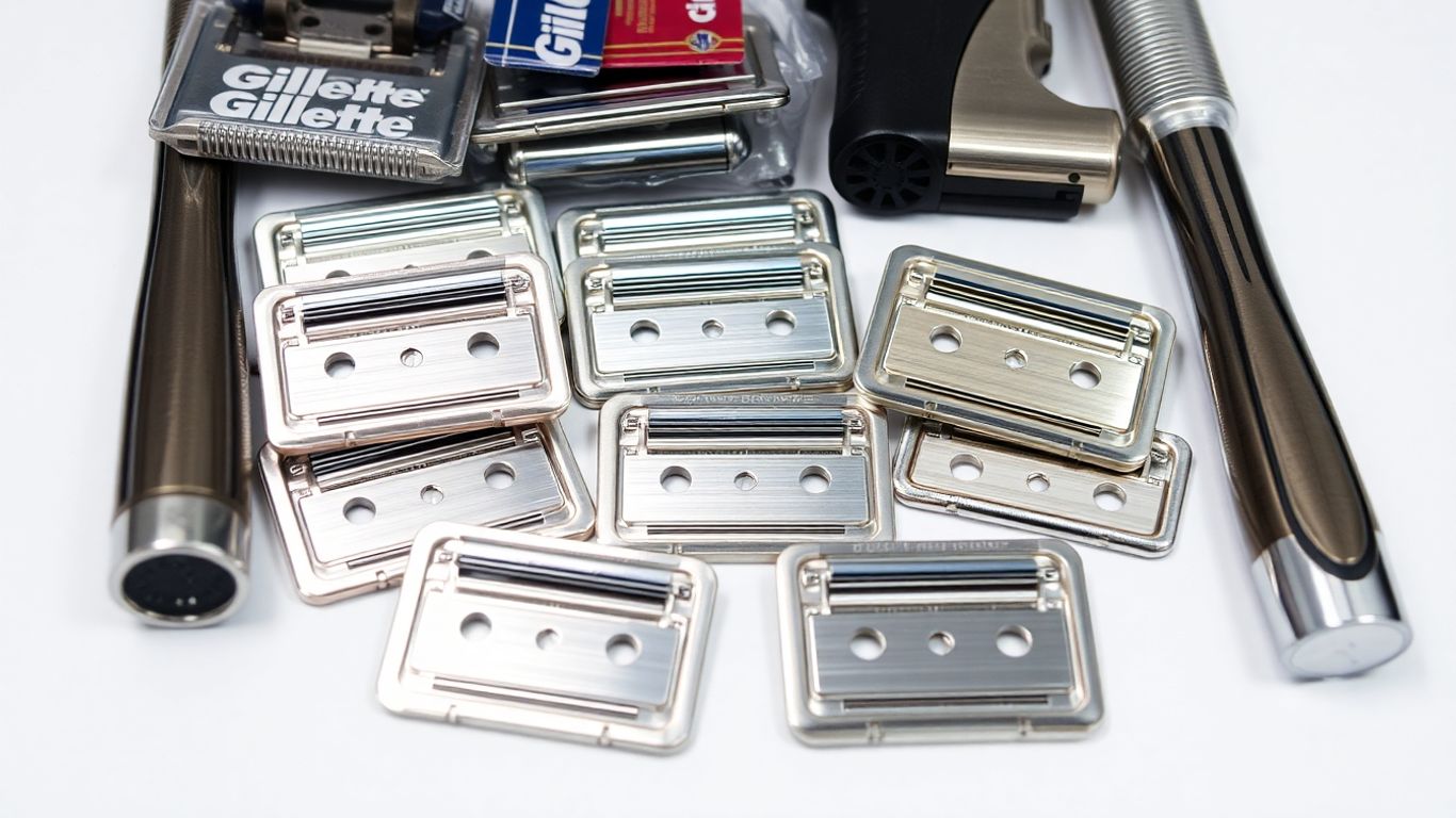 Gillette razor blades and handles for compatibility guide.