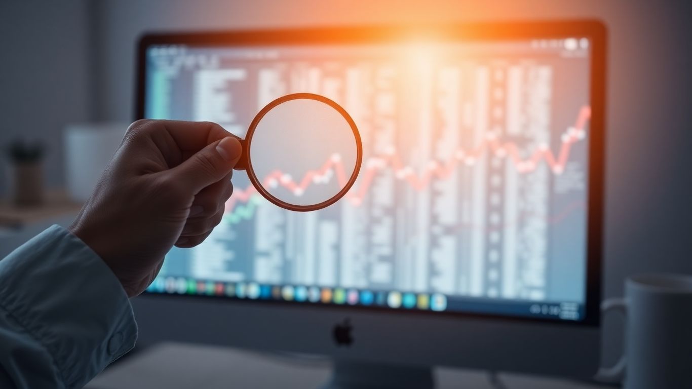 Personne examinant des données sur un écran d'ordinateur