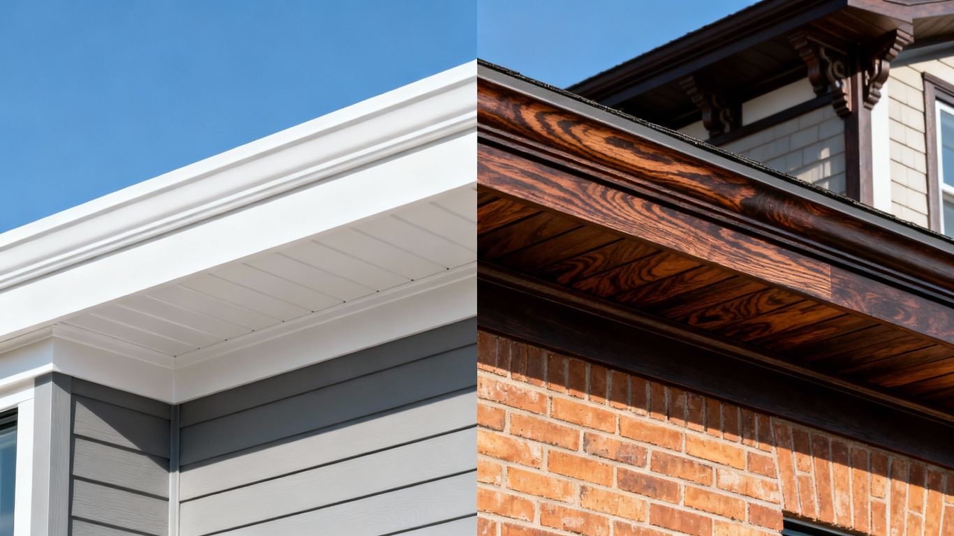 Soffit and fascia styles on home exteriors.