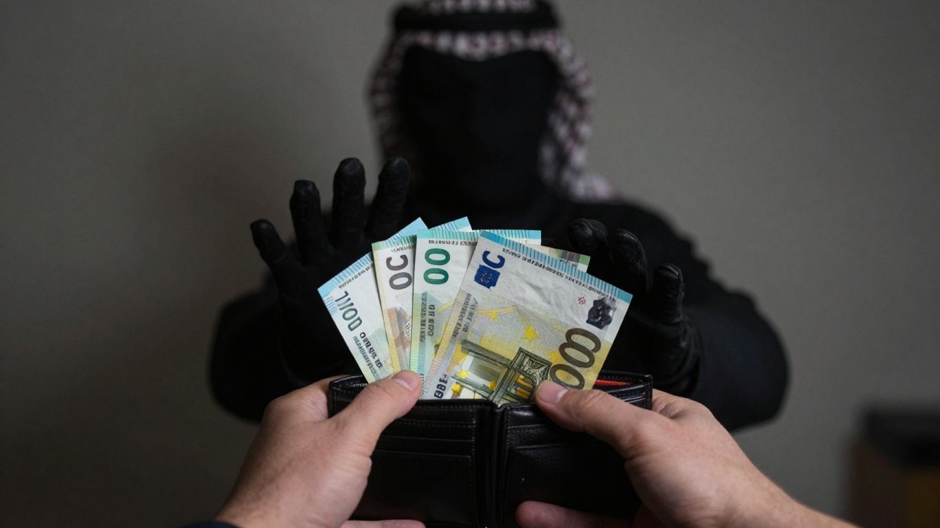 Main protégeant son portefeuille des arnaques énergétiques.