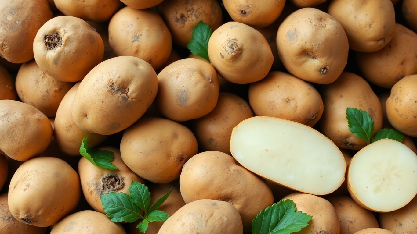 Biologische aardappelen, vers geoogst en klaar voor gebruik.