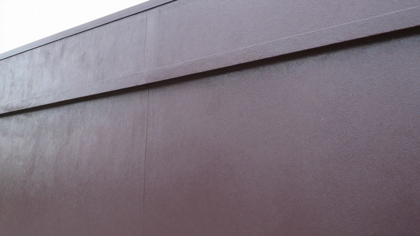 Commercial building exterior wall with fresh, protective paint.