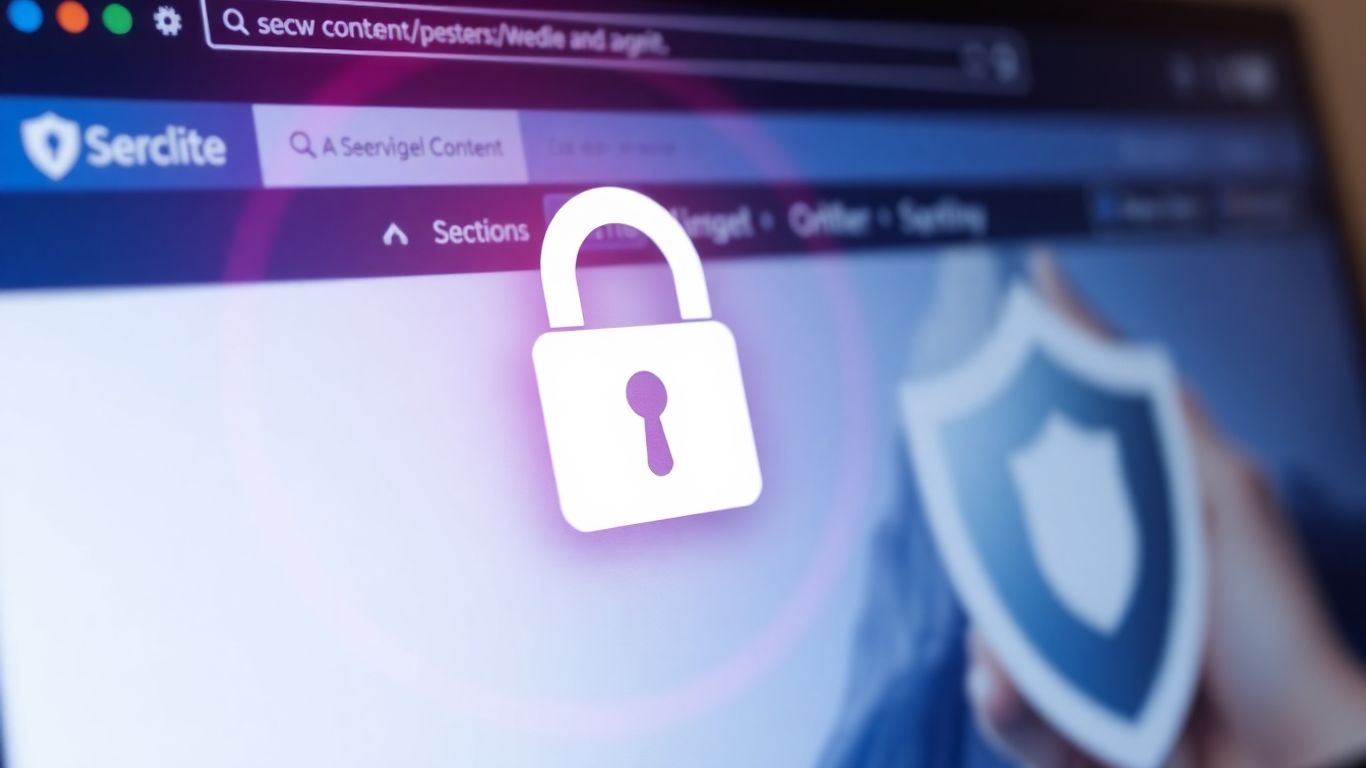 أيقونة قفل رقمي على صفحة ويب