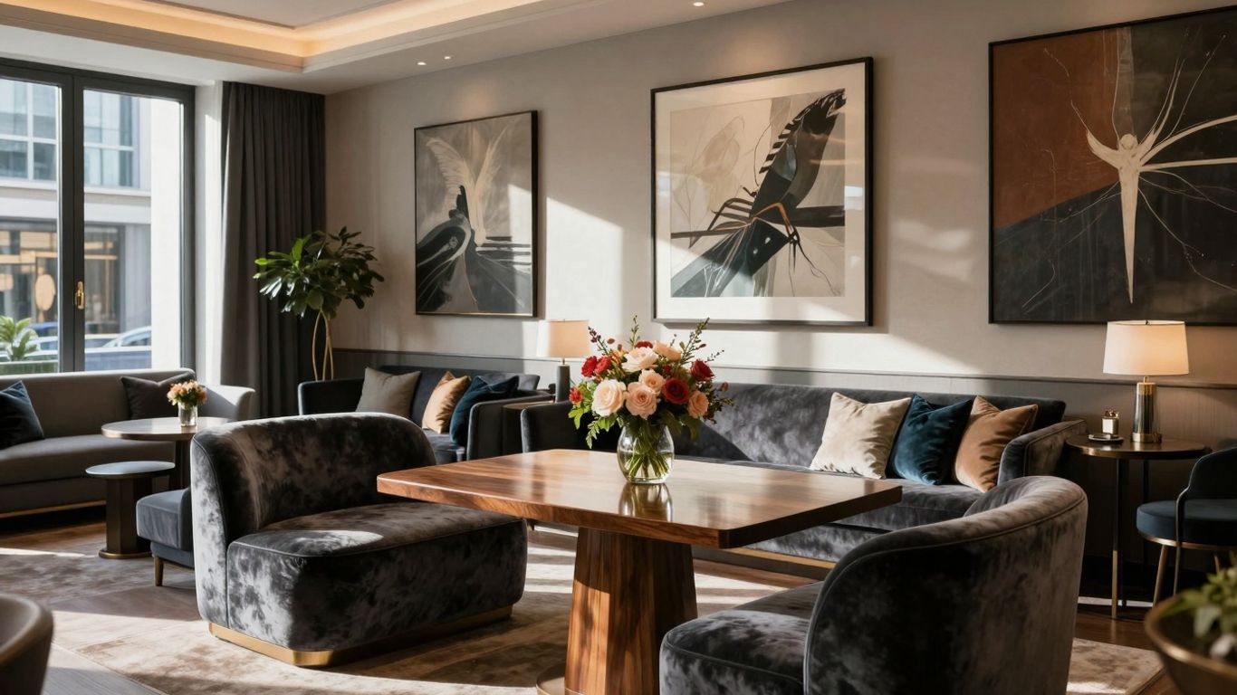 Elegantes Interieur eines Boutique-Hotels in Frankfurt
