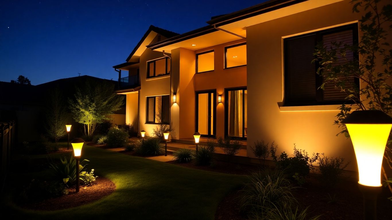 Iluminat solar exterior modern pentru o casă