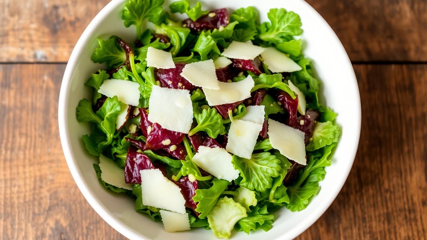 Rocket salad with Parmesan and lemon vinaigrette