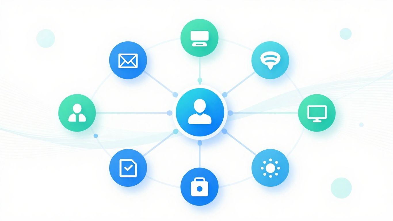 San Jose IT support infographic with technology icons.