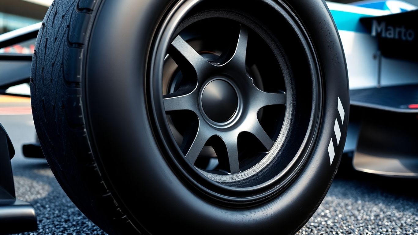 Hankook GEN3 Evo Formula E tire on a race car wheel.