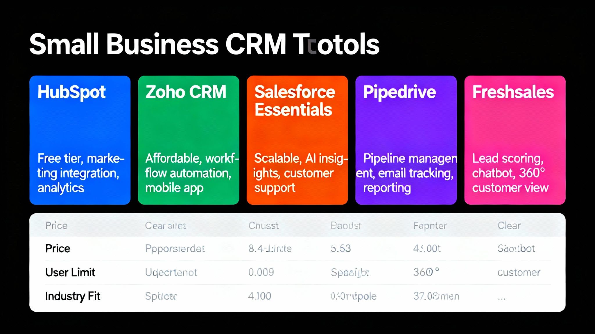 Image representing comparison and variety of tools for small business CRM needs