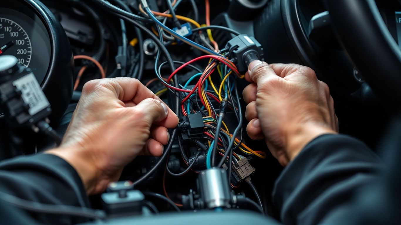 Chrysler electrical system repair close-up
