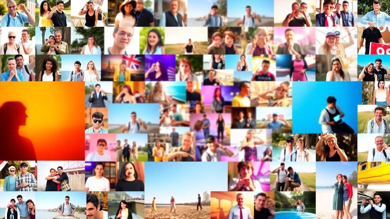 Photos transforming into a video