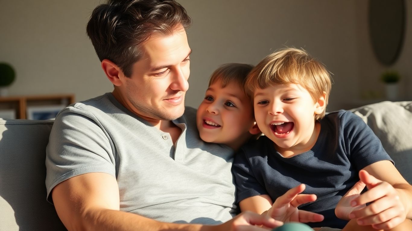 Părinte și copil comunicând cu afecțiune.