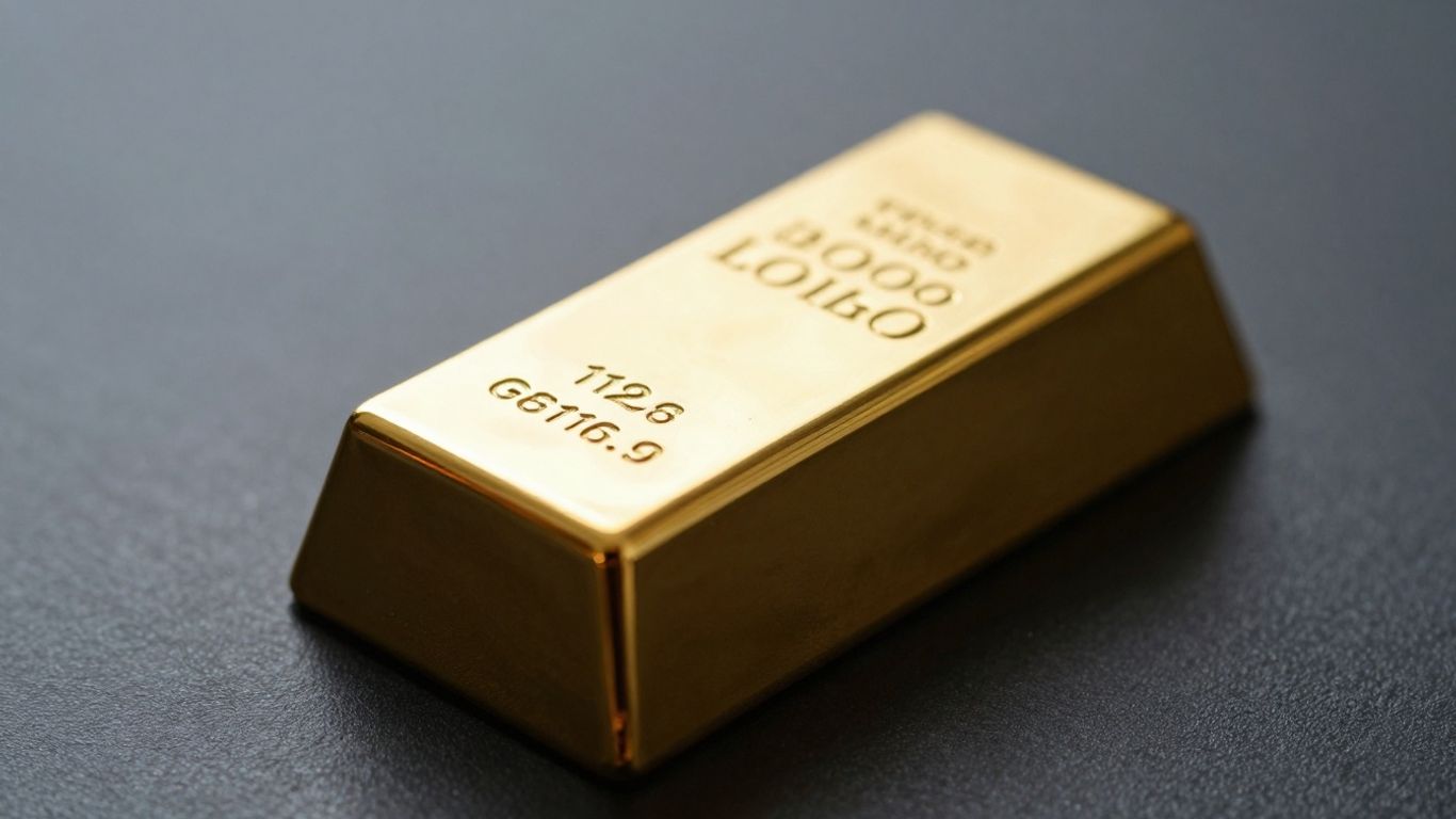 深色背景上閃亮的金條。