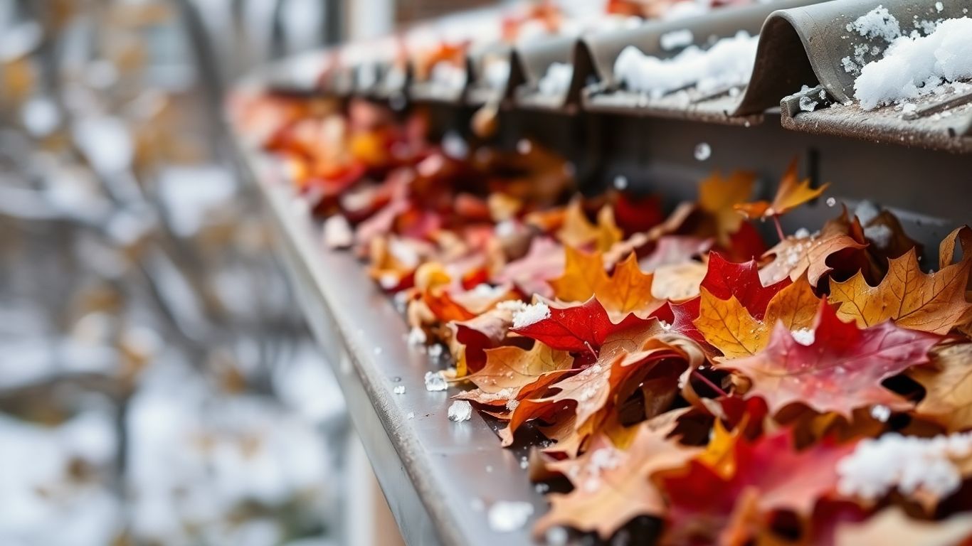 Clean gutters ready for winter snowfall