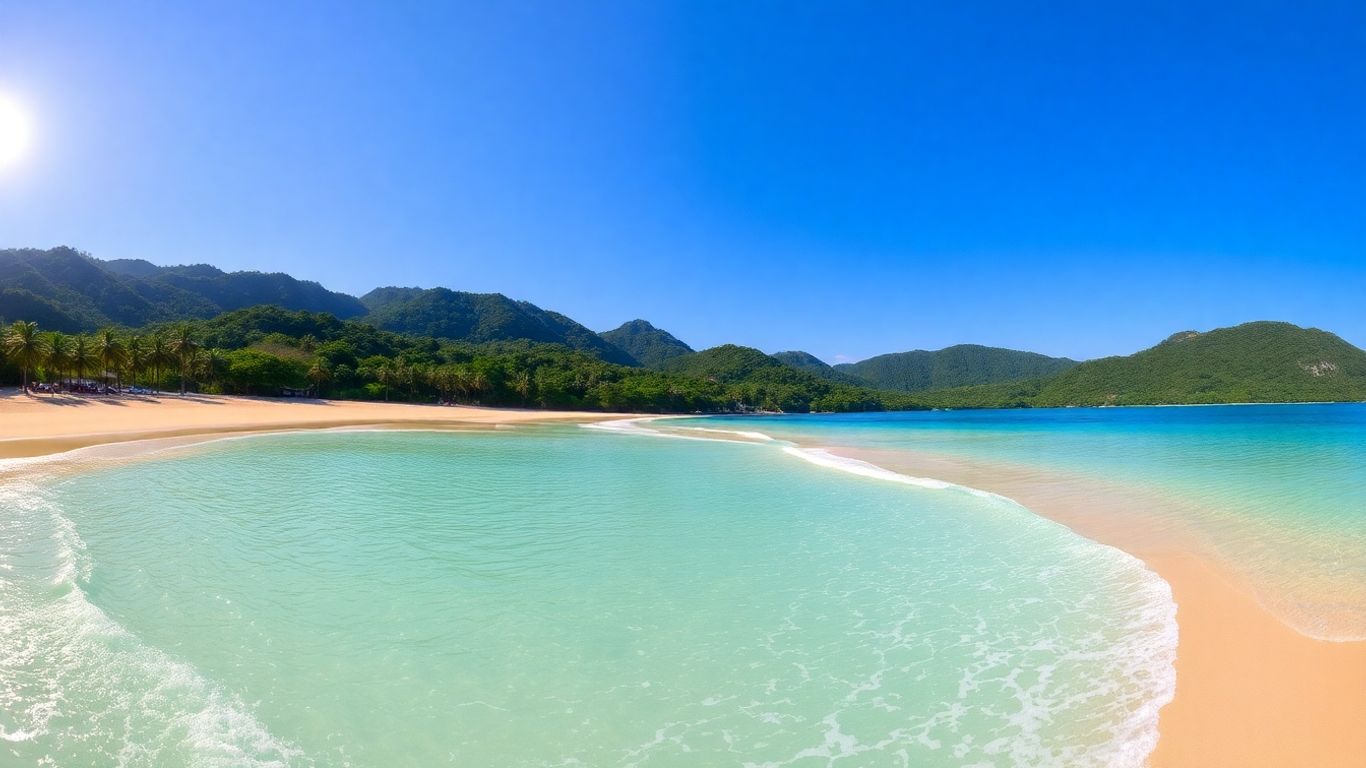 Golden sands and turquoise waters of Kata Beach, Phuket.