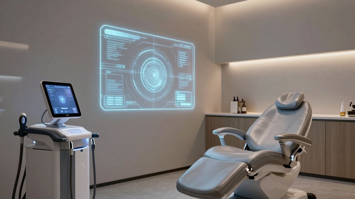 AI interface in a modern medspa.