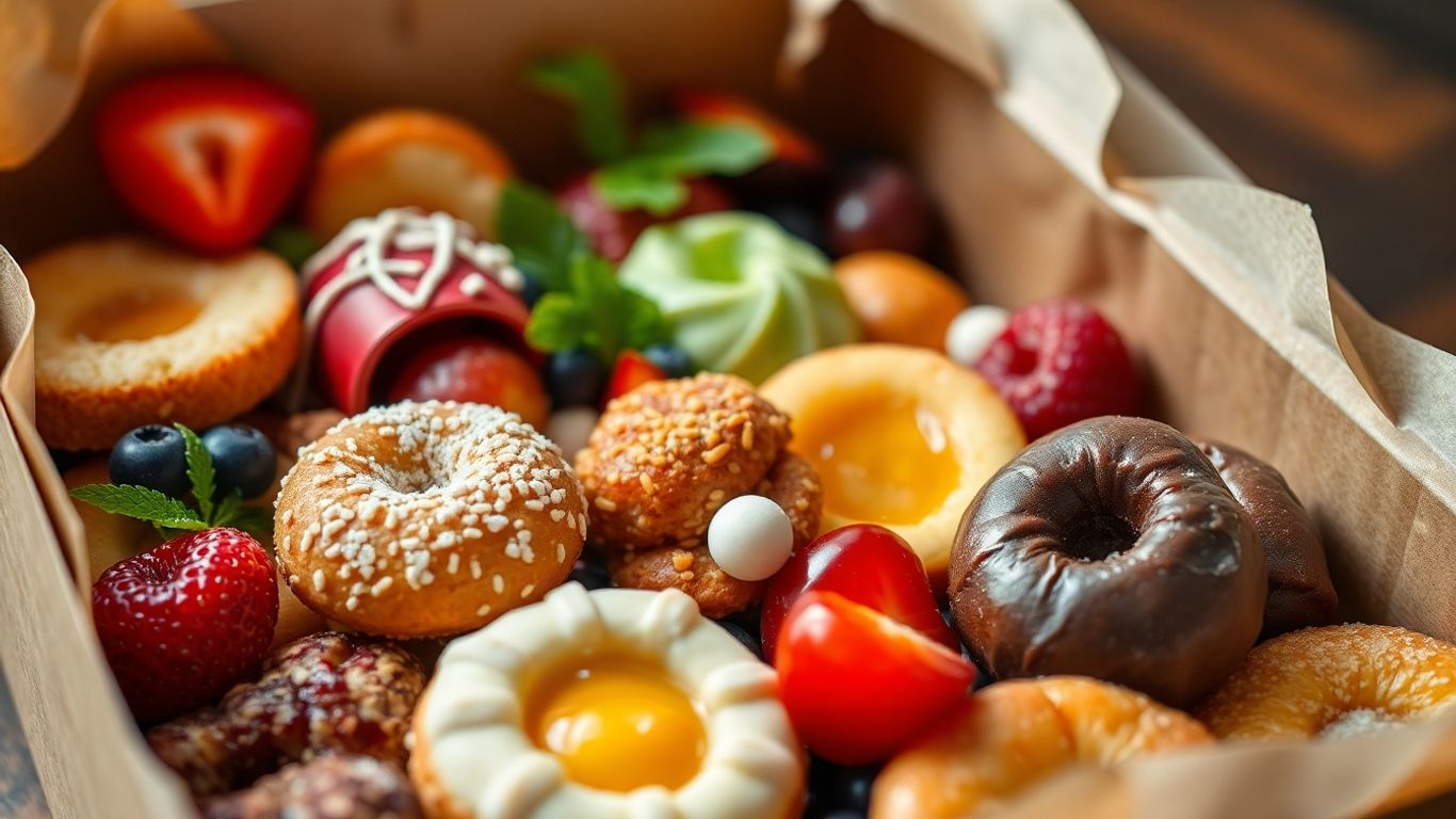 กล่องขนมอร่อยๆ หลากหลายชนิด จัดเต็มความสดใหม่